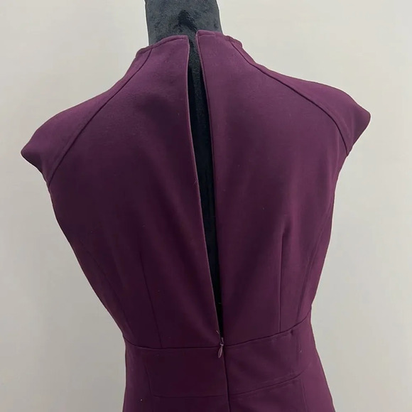 Nanette Lepore,Fit and Flare silhouette Knee Length Sleeveless Plum Dresssize 10 - Picture 12 of 12